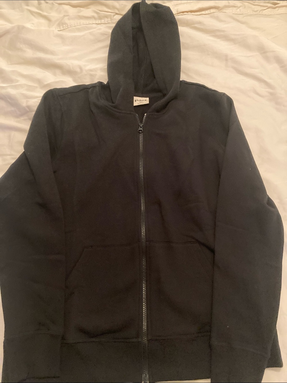 Pact Organic Cottom Black Zip-Up Hoodie with Hood Womens